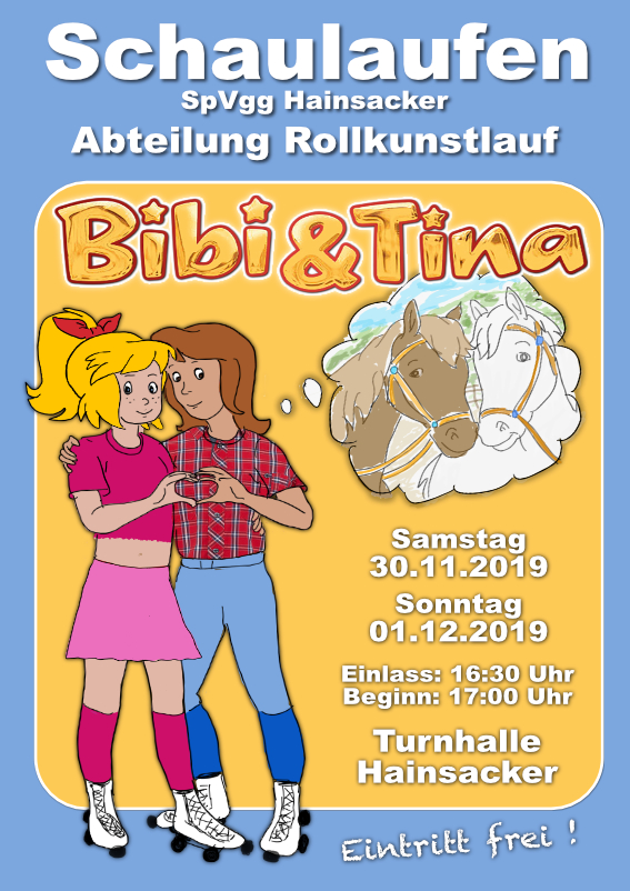 Bibi&Tina Plakat Rollkunstlauf Richtig
